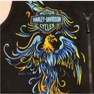 Harley Davidson Las Vegas Nevada Zip Up Tank Top L